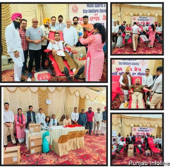 Blood Donation Camp and Plant Distribution Organized by Environmental Enthusiasts in Doraha