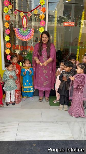 बच्चों की खुशियों से भरा बचपन प्ले स्कूल में दिवाली का जश्न मनाया गया