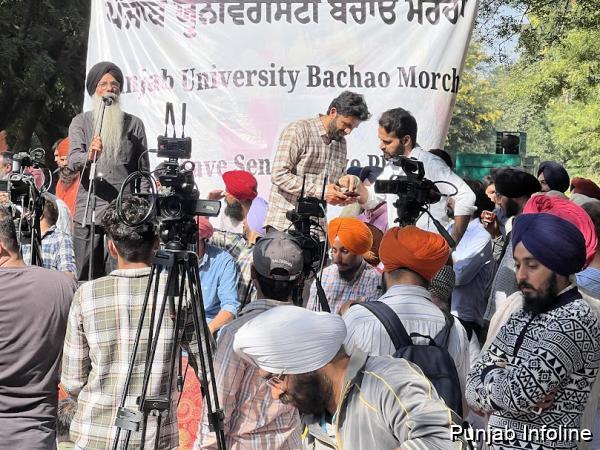 Langar and Shelter Support Empower Early Days of Panjab University Bachao Morcha